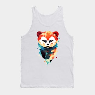 Red Panda Wild Nature Animal Colors Art Tank Top